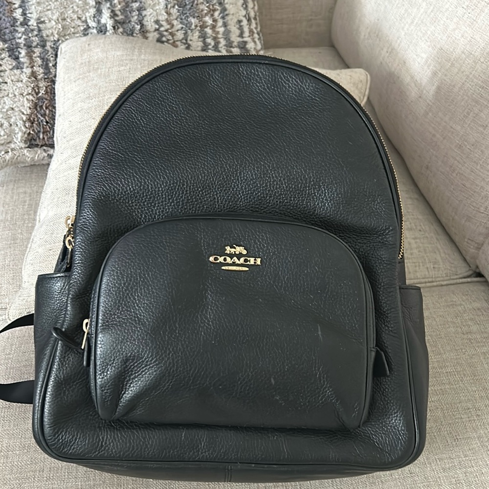 Coach leather backpack.